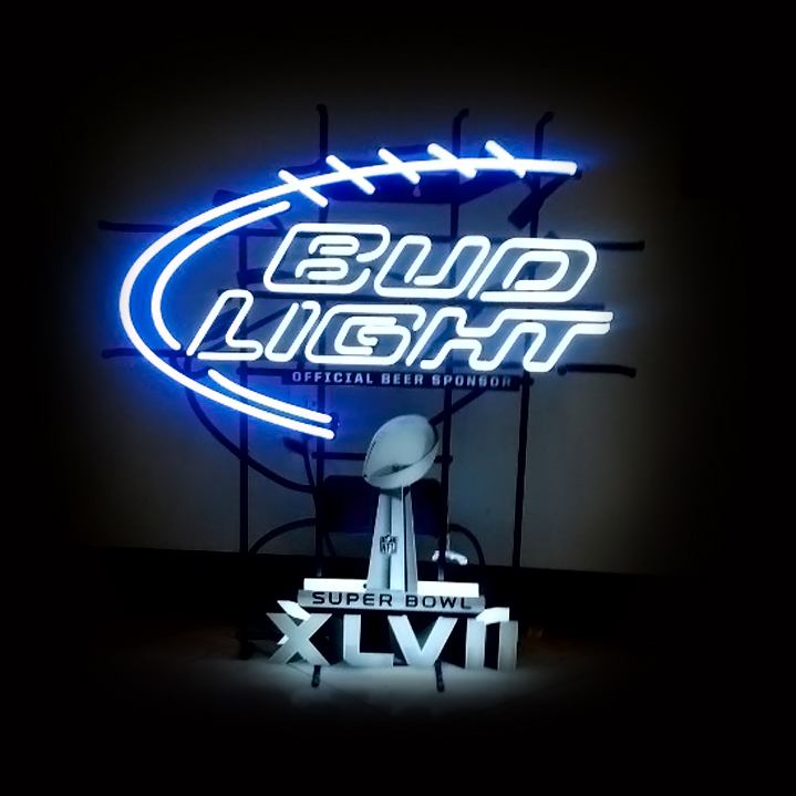 Bud Light Super Bowl Neon Sign